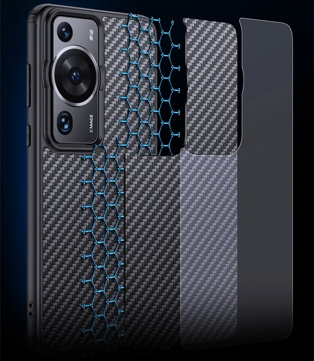 

Защитный чехол для Huawei P60 Pro [арамидное волокно], со встроенным магнитом, тонкий противоударный чехол для телефона Huawei P60art