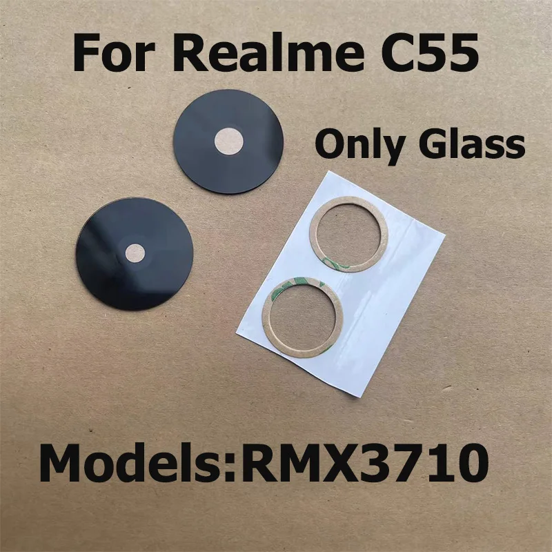 

Стекло для задней камеры Realme C55, стеклянный объектив для задней камеры, запасные части для ремонта фотоаппарата RMX3710