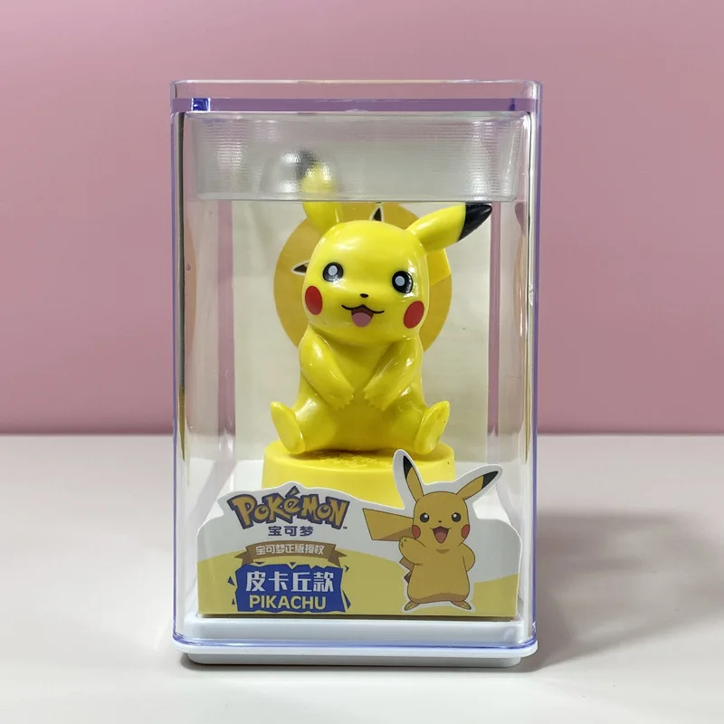 Pokemon Figures Acrylic Transparent Box Toy Anime Figure Pikachu Cubone  Psyduck Slowpoke Jigglypuff Pvc Model Toys For Kids Gift