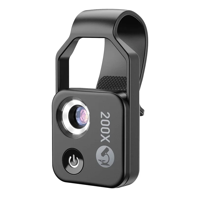 

200X Phone Microscope with Lens,Pocket Smartphone Digital Microscope for Phone, Magnifying Microscope with LED Light