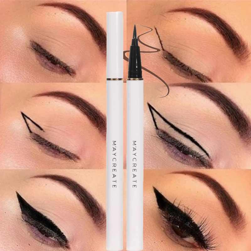 

Liquid Eyeliner Pencil Fast-drying Waterproof Anti-sweat No Blooming Lasting Eye Liner Black Brown Eyeliner Pen Makeup Comestics