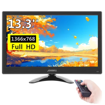 13.3 Inch Portable Monitor 1366x768 TFT Panel LCD Display Secondary Monitor with Remote Control VGA BNC USB for Switch Laptop