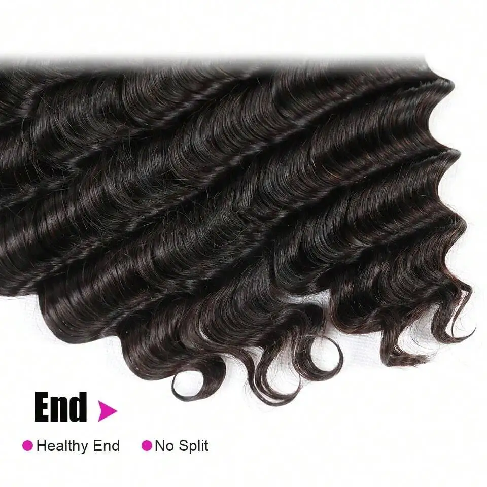Unprocessed Brazilian Virgin Remy Hair Bundles Natural Black Loose Deep Wave Curly Human Hair Extensions for Women 2