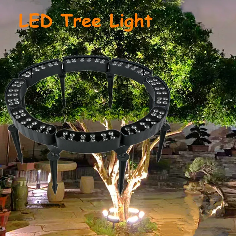 Ring Tree Light Led Outdoor Waterproof Light Garden Landscape Lighting Rgb Project Lighting Villa Lights Landscape Tree Lighting ws2812b led 8 16 24 35 45leds pixel sp110e controller kit gyverlamp rgb ring individul addressabie ws2812 ic buiit in lights