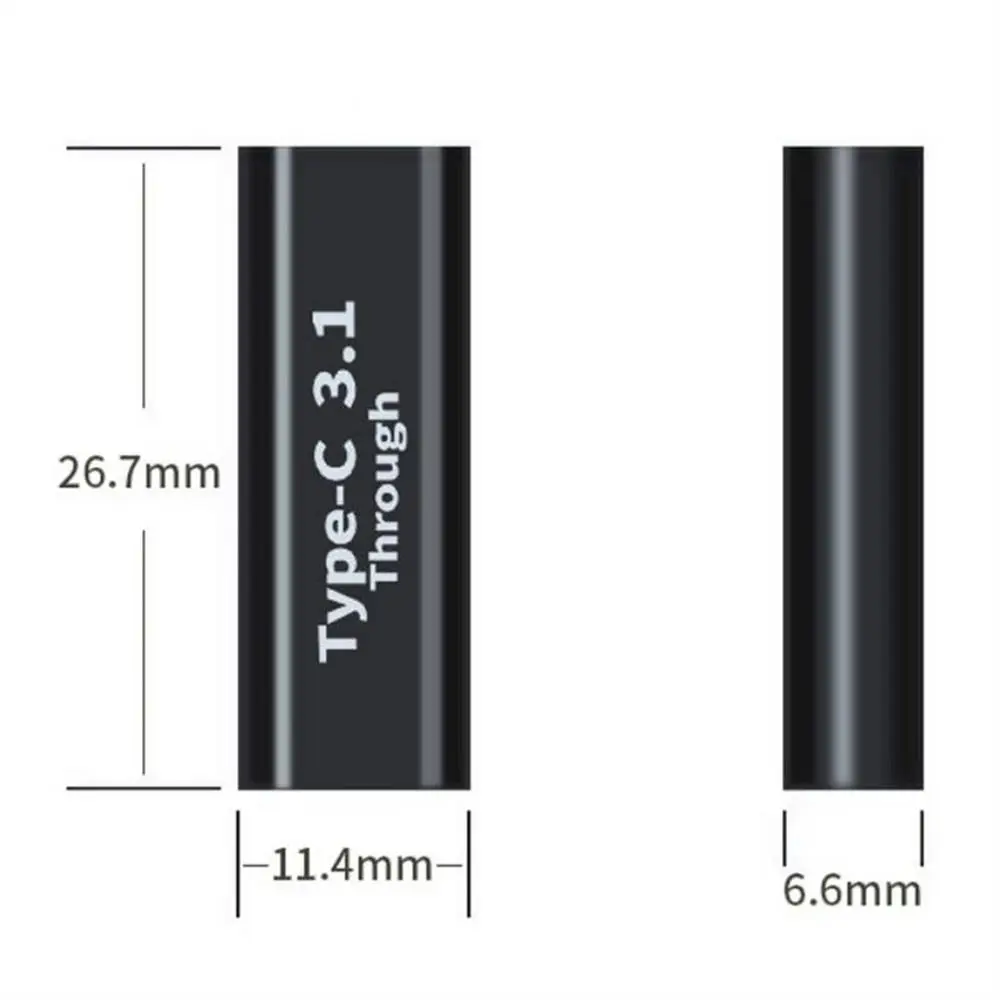 휴대용 고속 충전 USB C타입 연장 케이블, 휴대폰 태블릿용, 암-암 어댑터, 10GBbps