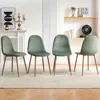 Velvet Dining Chairs Set of 4 - Modern Seating with Metal Legs for Living, Bedroom,Dining Room - Green Chairs for Dining Room 1