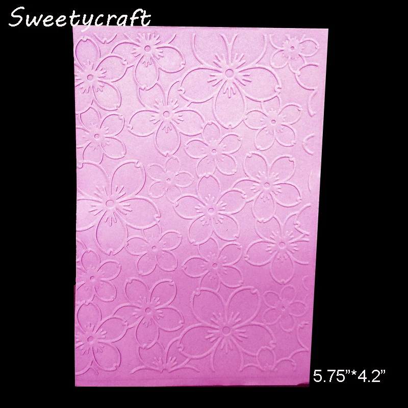 Flower Blossom Textured Embossing Folder Scrapbooking Folders For Card