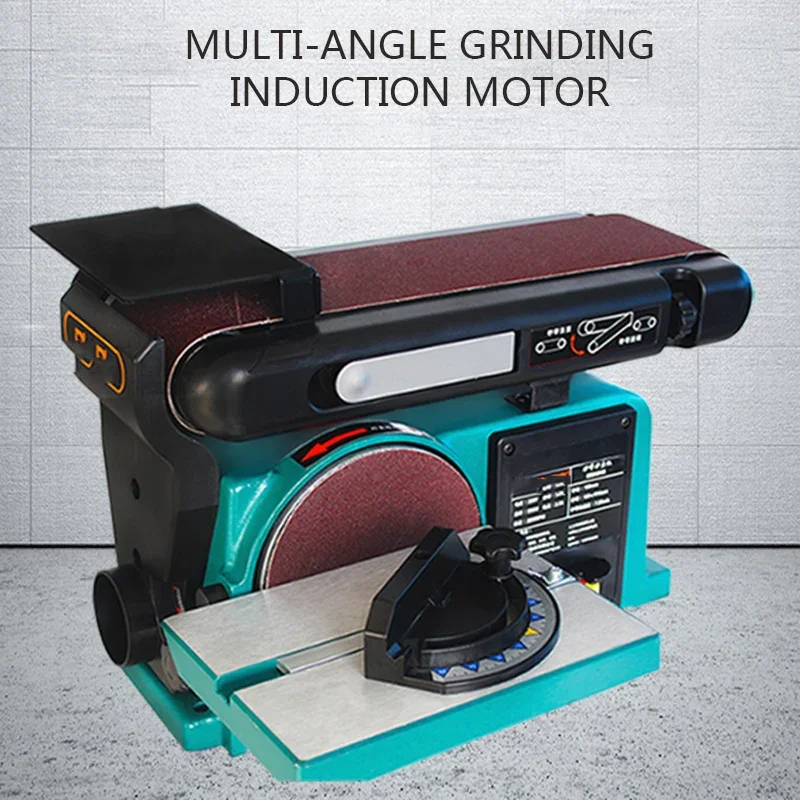

220V Belt Sander Sharpener Grinding Tool Electric Desktop Belt Machine Woodworking Polishing Grinder