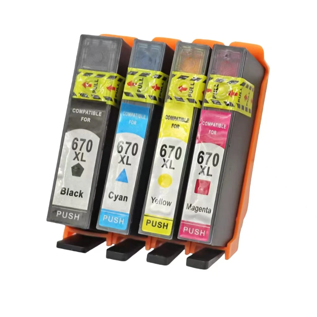 Compatible HP670 670 670XL Full Ink Cartridge Replacement for Deskjet ...
