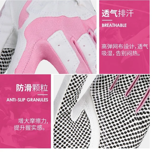 Golf Gloves for Lady Ultra soft Fabric Anti-skid Gloves One pair 4