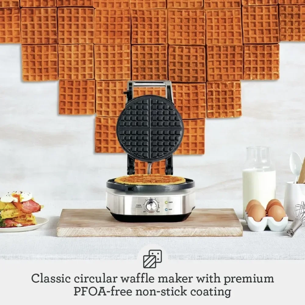 BWM520XL No-Mess Waffle Maker, Brushed Stainless Steel,Silver 2