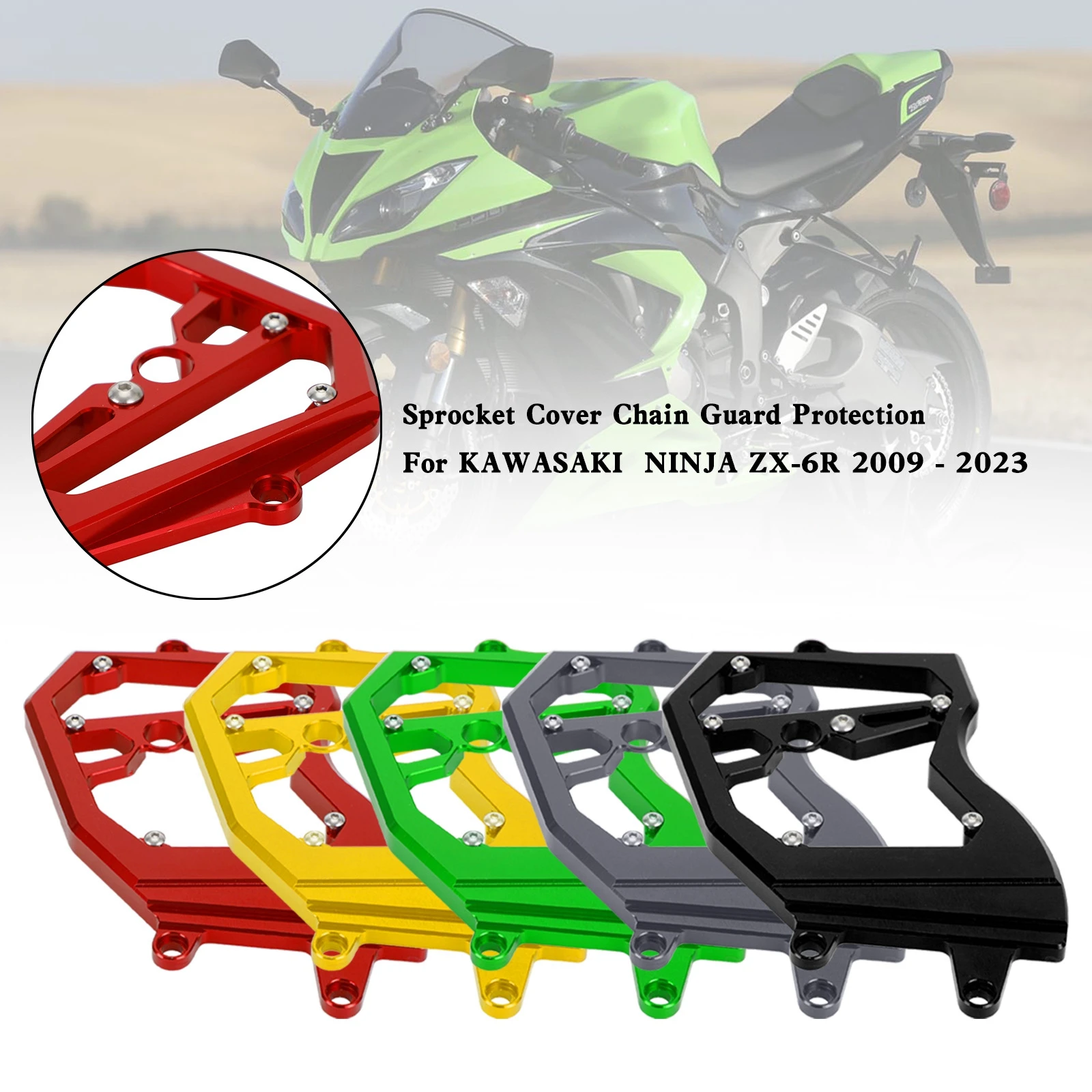 

Artudatech Front Sprocket Cover Chain Guard For KAWASAKI Ninja ZX-6R ZX6R 2009-2023