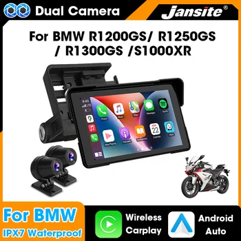 Navigatore GPS 7'' con Carplay per BMW R1200GS R1250GS R1300GS S1000XR, Cruscotto Digitale Moto con Android Auto, Impermeabile IPX7