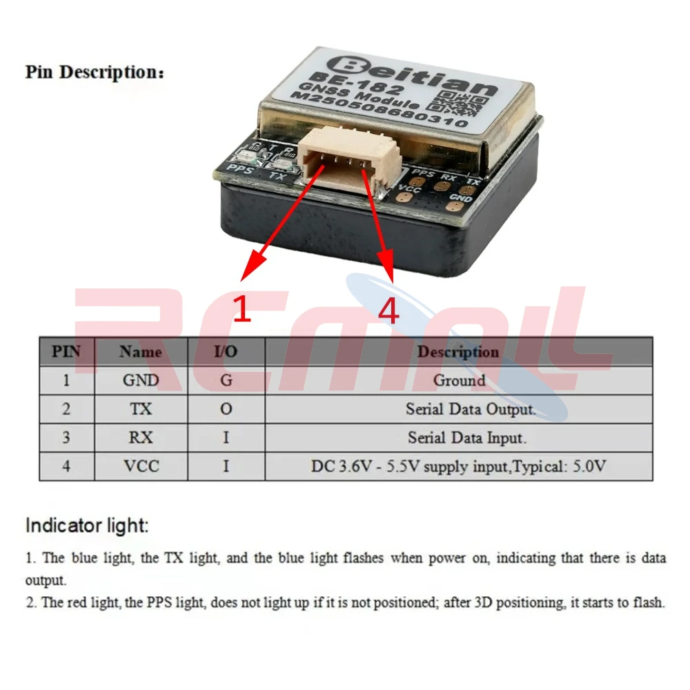 20PCS BEITIAN BE-182 GPS 모듈 M10 웨어러블 비행 컨트롤러 FPV RC 드론 UAV PX4 PIX32 GNSS GPS 안테나 수신기 모듈 BE182