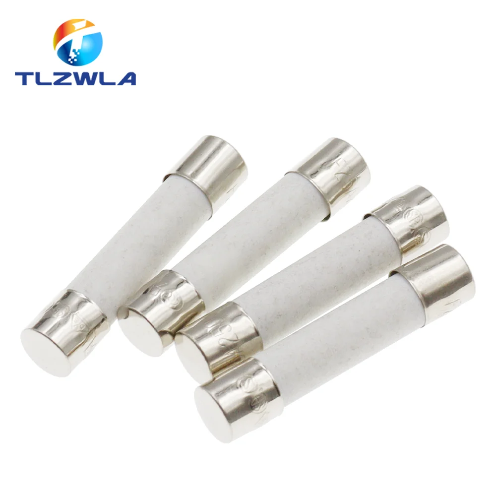 Ceramic Fuse 10PCS 5X20MM 6X30MM Fast Blow Ceramic Fuse 5*20mm 250V 0.1A-30A Slow Break Fuse Tube