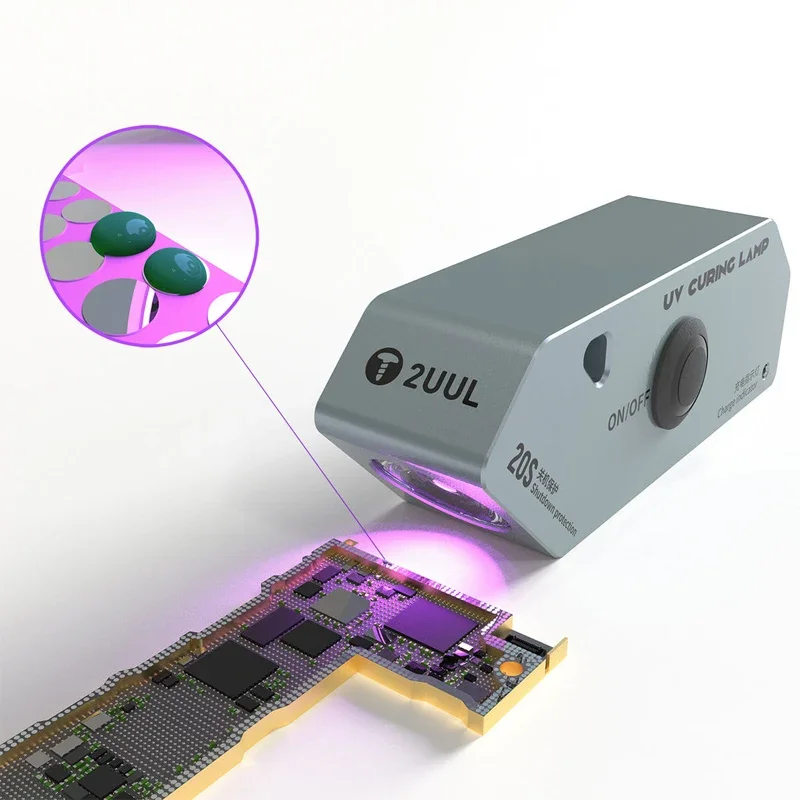 كشاف UV 2UUL اللاسلكي (Rechargeable) – عدسة مزدوجة لتنشيف "الجرين ماسك" في ثوانٍ 1