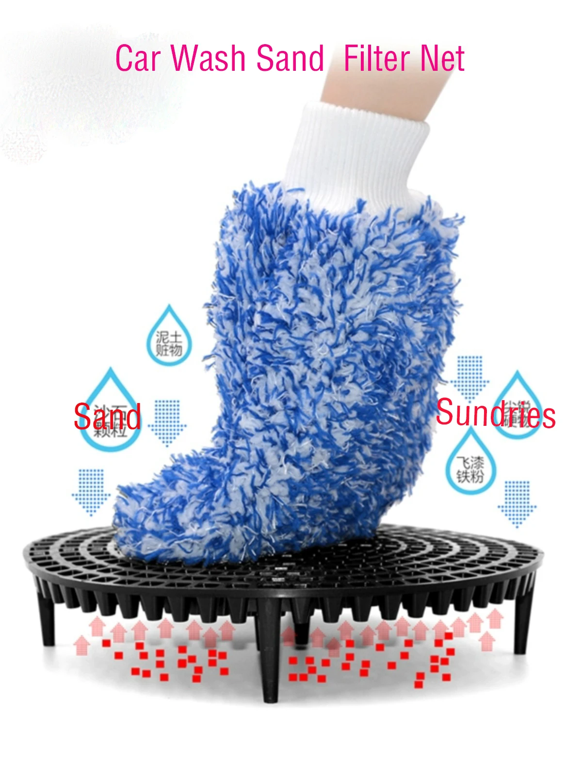 26*4CM yclone Dirt Trap Car Wash Sand Filter Isolation Net Bucket Insert Automobile Cleaning Accessories Parts