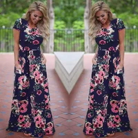 Femmes été imprimé fleuri Maxi 2025 ample blanc Boho Robe de plage femmes Vintage soirée longue Robe robes femme Robe 3