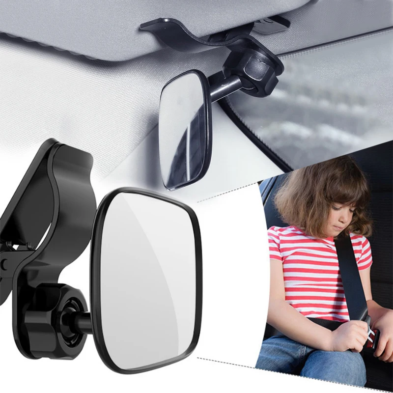 Baby Mirror For Car Rearview Mirror Monitor Kids Safety Car Windshield Suction Cup Sun Visor Clip Universal Rear View Mirrors