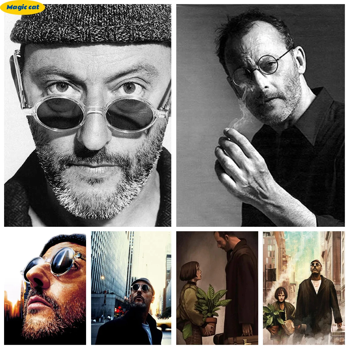 

Картина из страз 5D «Французский актер», портрет J-Jean Reno, бриллиантовая вышивка, бриллиантовая Вышивка крестиком, постер фильма, домашний Настенный декор