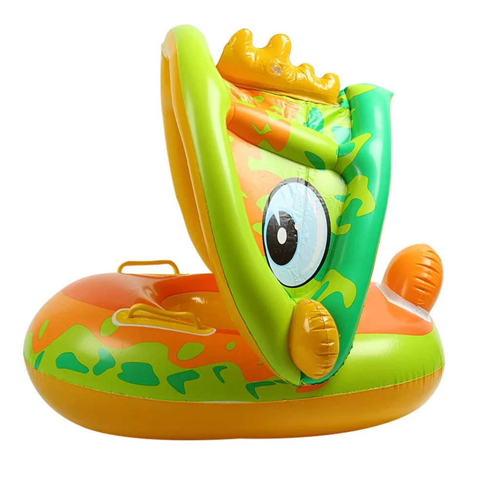 Inflatable Swim Ring Baby PVC Floating Sunshade Seat for Kids Children Pool Bathtub Beach