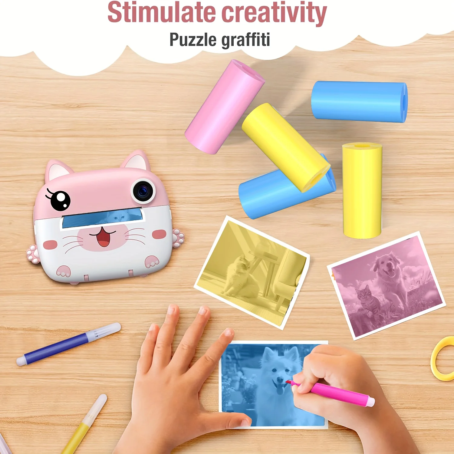 57x25mm 컬러 감열 사진 인화지 리필, 즉석 카메라 및 미니 프린터용 감열지, 즉석 사진 및 메모용