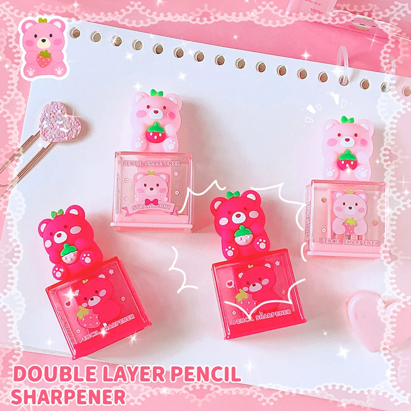귀여운 것들 사무용품 학교 용품 카와이 문구 용품 학교 용품 귀여운 곰 어린이를 위한 연필깎이