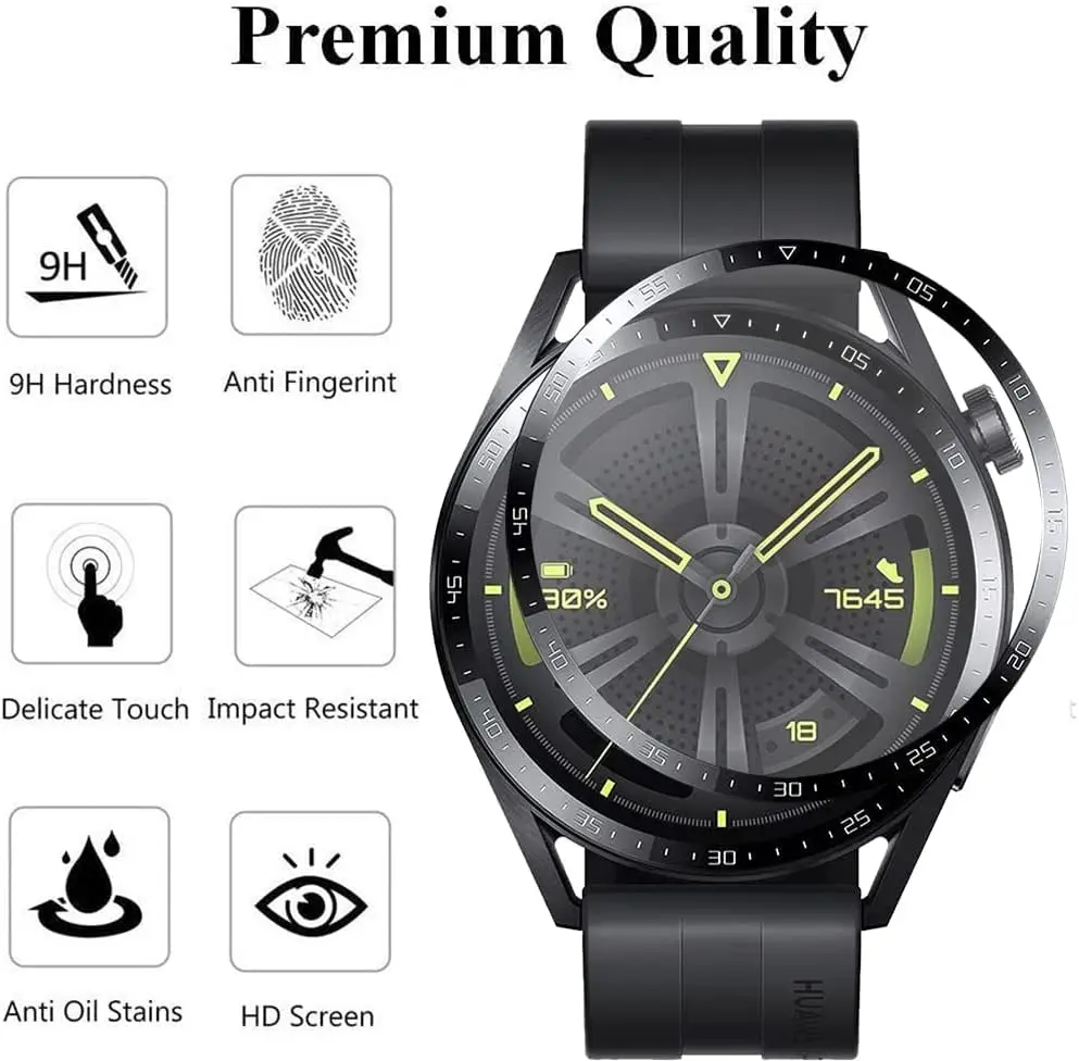 Premium Soft Glass Screen Protector and Straps for Smart Watches - Huawei Watch GT Series