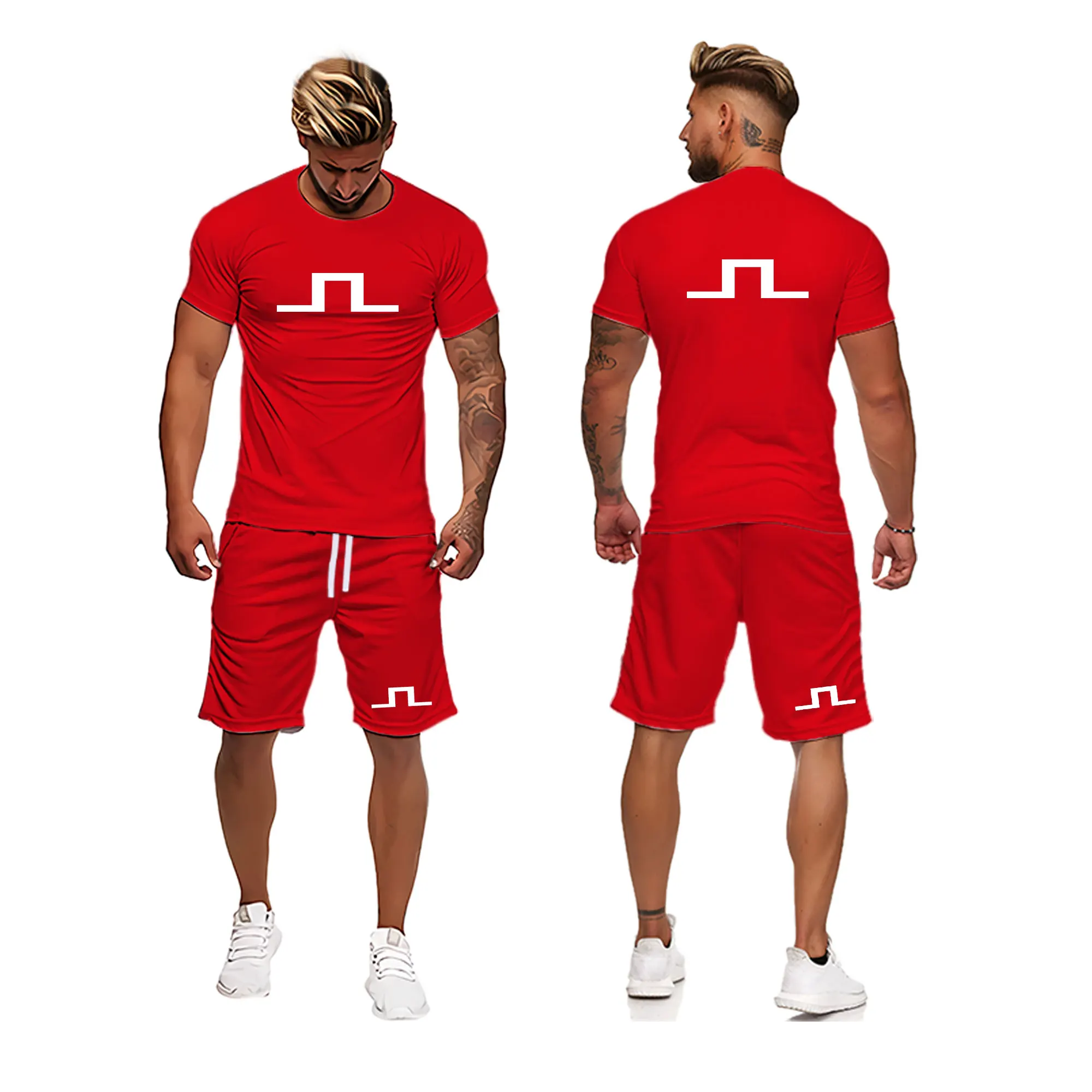 2022 Summer Men's Sets Tracksuit Men Short Sleeve 3D Print T-shirt Shorts 2 Piece Street Hip Hop Male Sportswear Suit