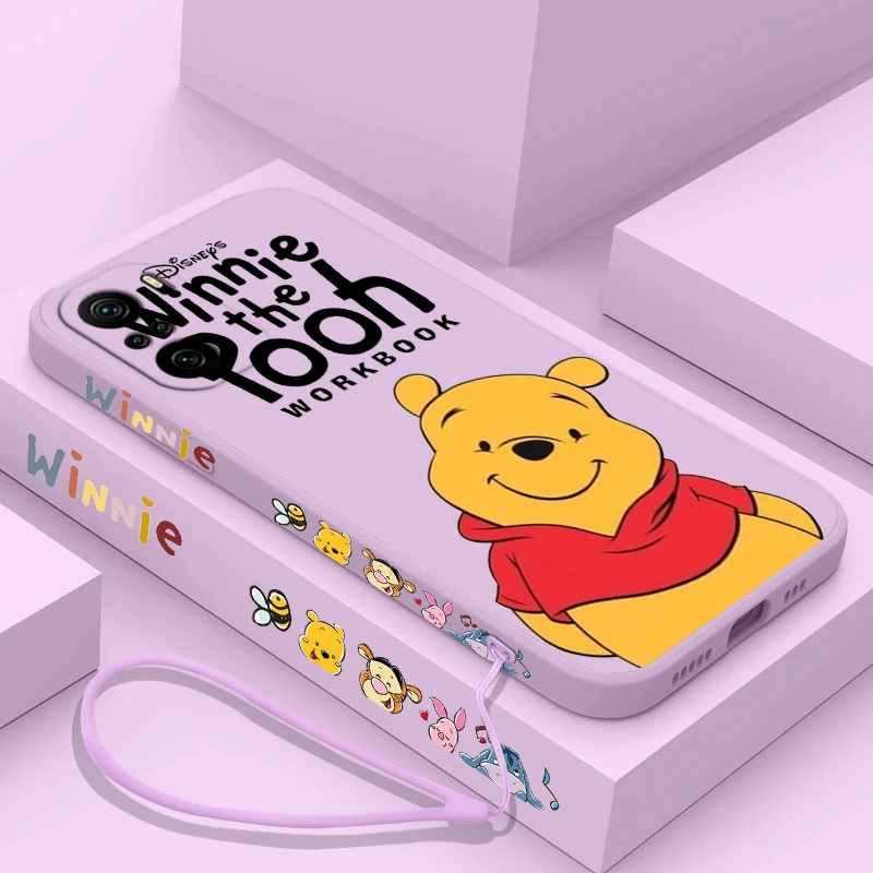 thumbnail image 1 of Funda de teléfono de Disney Winnie The Pooh para Xiaomi Redmi Note 13, 12, 12Pro, 11, 11S, 11T, 10S, 10 Pro Plus, 5G, cuerda líquida izquierda, 1 of 5