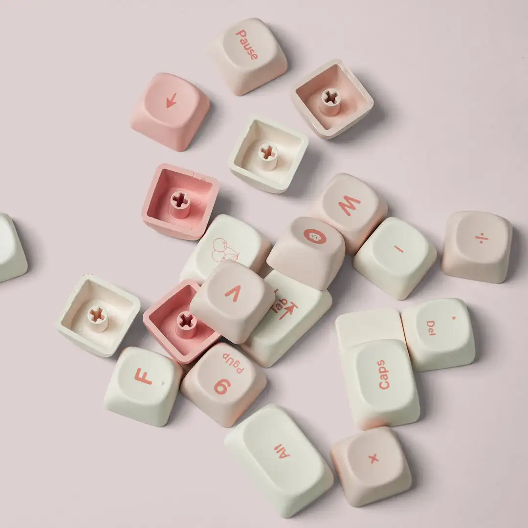 Pink Cherry mx Switch Teclado Mecânico 143 Chaves Cereja Perfil de Moa Pbt Keycaps Alfândega Dye Sub 61 84 104 - Imagem 4