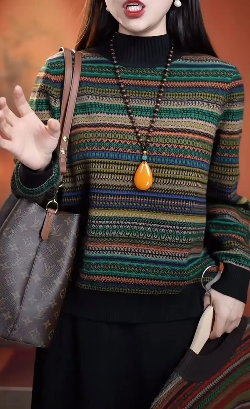 Color 725 [high quality] half turtleneck bottom thickened top women's clothing