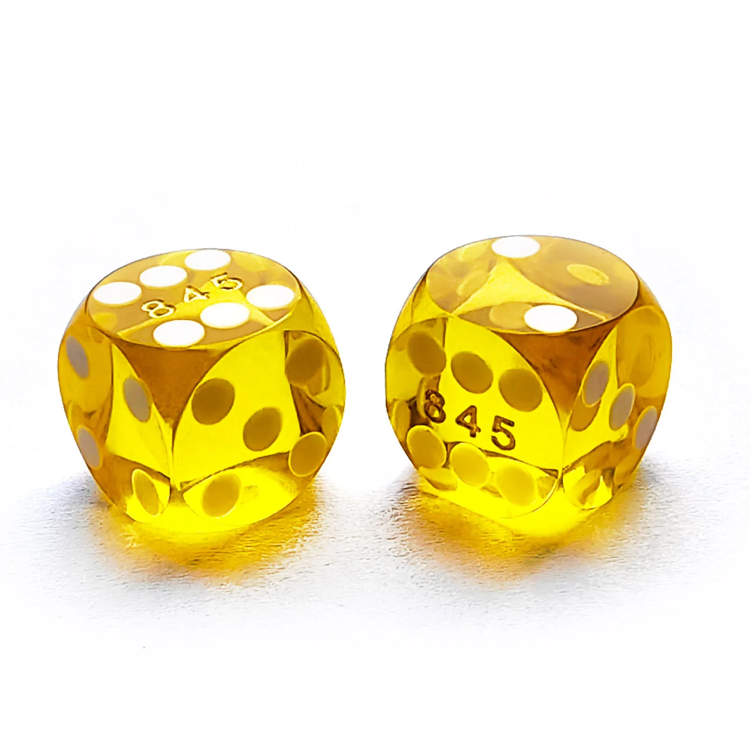 Bescon Dice Professional Precision Dice Round Corner 5/8" (16mm) with Random Serial Number, Precision Cut Dice 16MM 2pcs Set 4