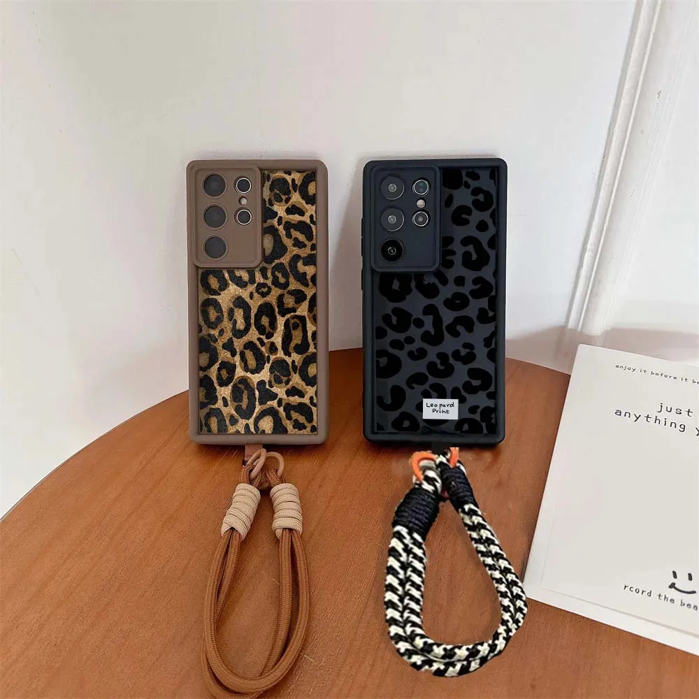 Leopard Print Universal Lanyard Phone Case Cover