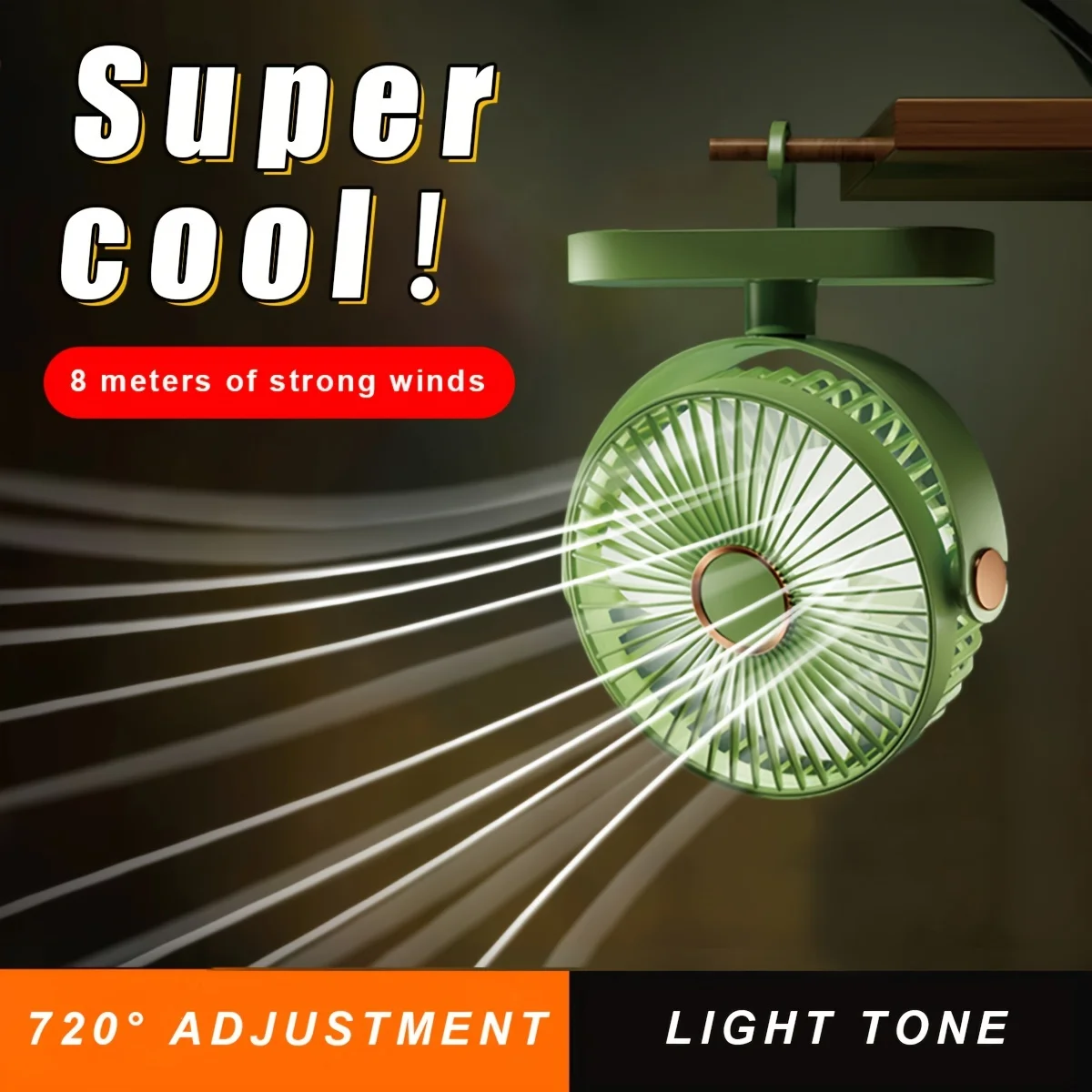 Xiaomi Fan Desktop 10000mAh Mute Five-speed Adjustable Portable Fan Rechargeable with Night Light Home High Duration Standby 2