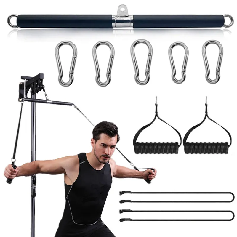 Fitness Biceps Triceps Back Blaster Rope LAT Pull Down Bar Cable Machine  Attachment Gym Weight Chest Muscle Workout Accessories