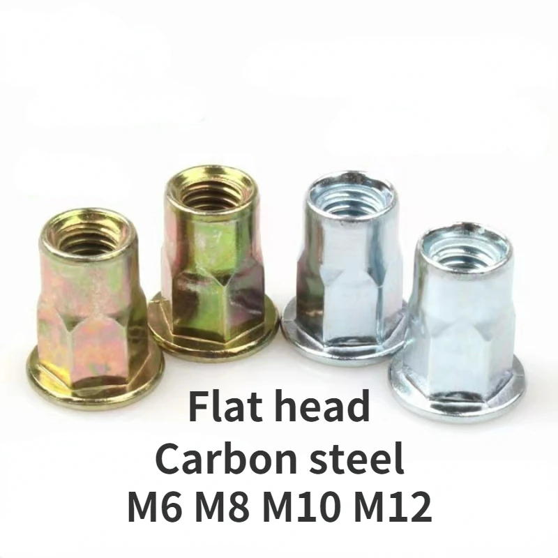 

Galvanized Color Zinc Blue White Zinc Plating Flat Head Half Hexagon Rivet Nut Half Hexagon Rivet Nut Pull Cap M6 M8 M10 M12