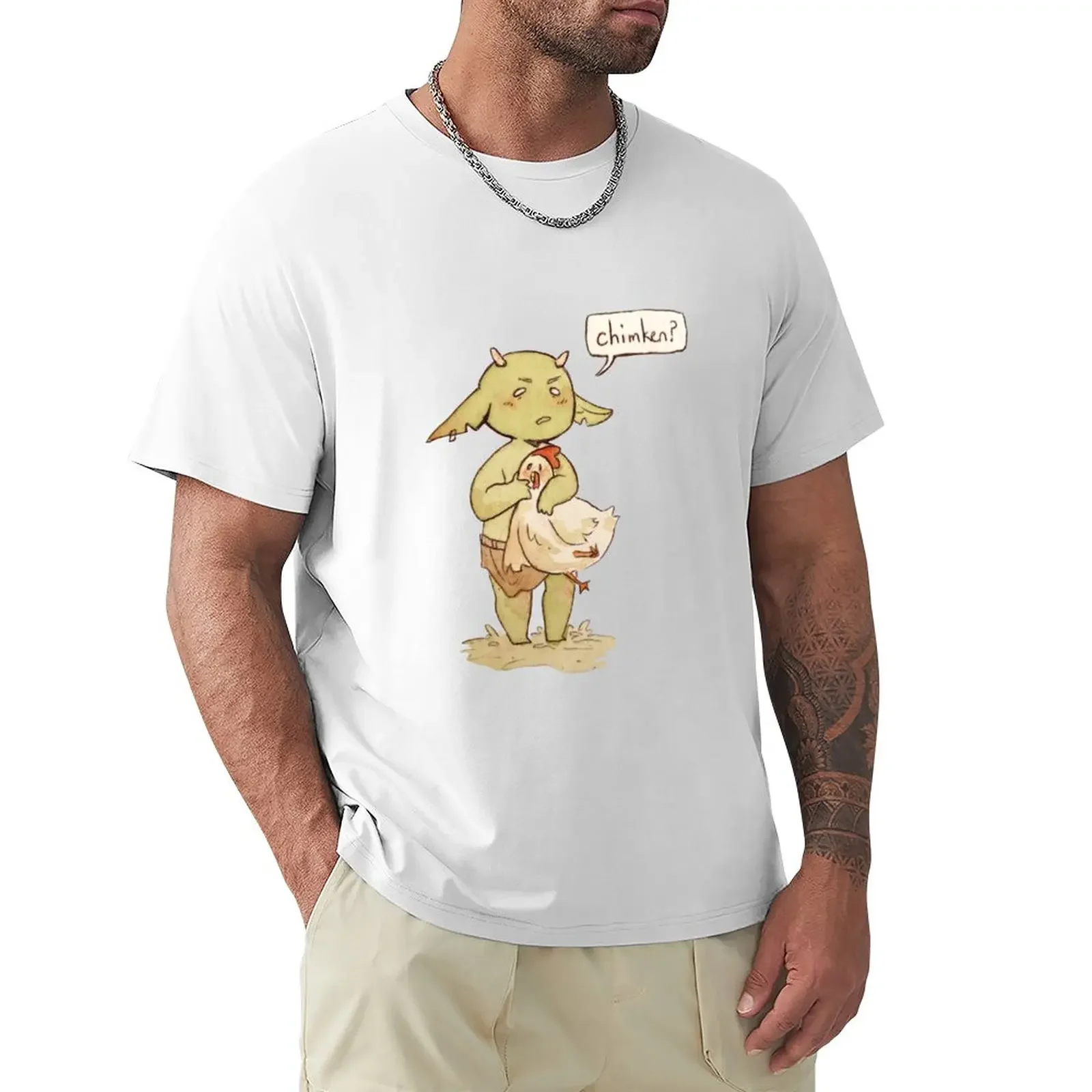 

chimken T-Shirt cute tops korean fashion funnys mens cotton t shirts