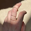 0.5mm Extremely Thin Stainless Steel Anti-Tarnish Rings for Women Fashion Simple 18K Pvd Gold Plated Ring Office Style 6