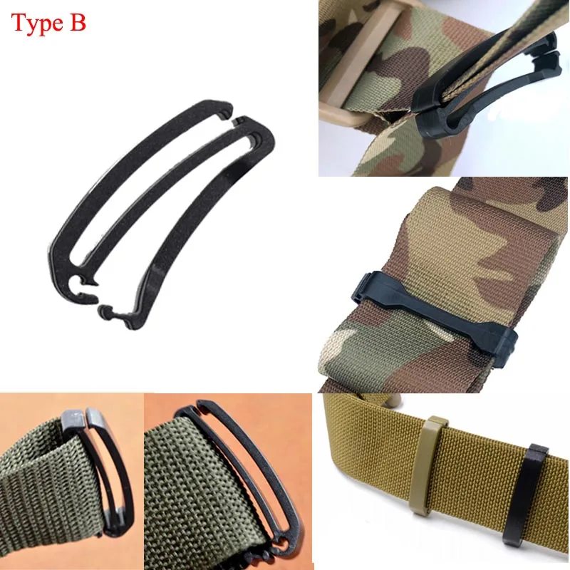 10 Teile/paket 15–50 mm Schwarz Quick Slip Keeper Slider Schnalle End Clip Für Molle Taktische Rucksack Anpassung Gurtband – Detail 6