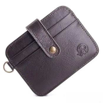 Portafoglio Sottile da Uomo in Vera Pelle, Mini Borsellino Porta Soldi, Portamonete Sottile, Porta Carte di Credito
