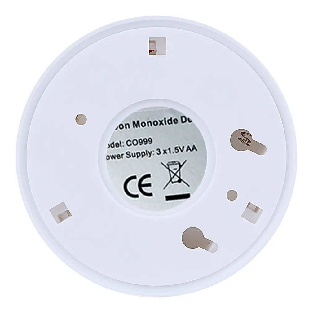 Independent CO Alarm Sensor Carbon Monoxide Alarm Detector 85dB High Sensitive Warning LCD Photoelectric Display for Home Hotel