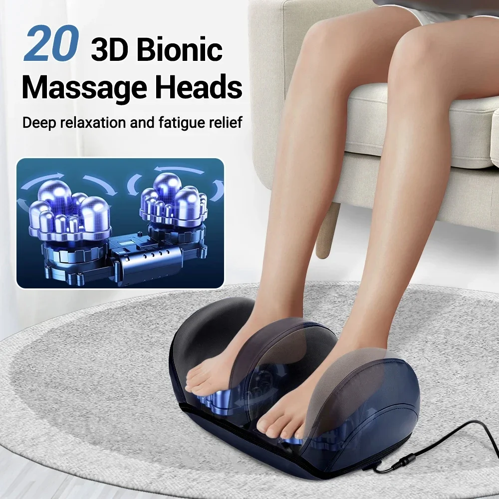 Foot Massager Electric Shiatsu Kneading Relax Foot Leg Hot Compress Feet Kneading Foot Muscle Massagers Device Fatigue Therapy
