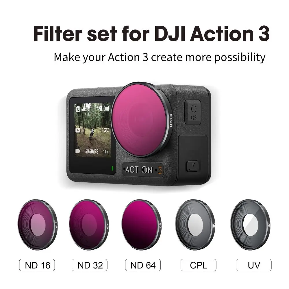 

Новый поляризационный фильтр ND16 ND32 ND64 фильтр для объектива камеры UV CPL Для DJI Osmo Action 3