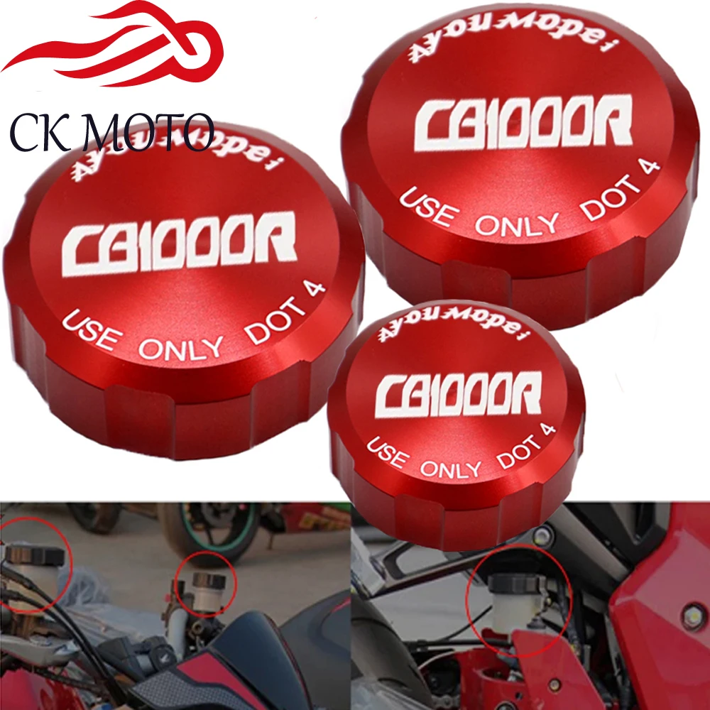 

Front Brake Clutch Rear Fluid Reservoir Cover Cap For HONDA CB1000 R 2009-2016 2015 CB 1000R CB1000R Motorcycle CNC Logo