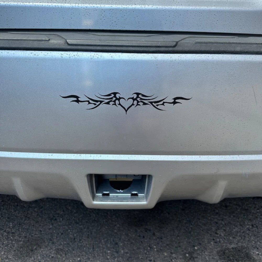 Fire Heart Wings Vinyl Car Decor Stickers - Stylish Auto Bumper and Window Decals