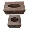 Wooden Tissue Box Facial Hand Towel Storage Tray Napkin Holder Tissue Box Holder for Vanity Bedroom Night Stand Living Room 1