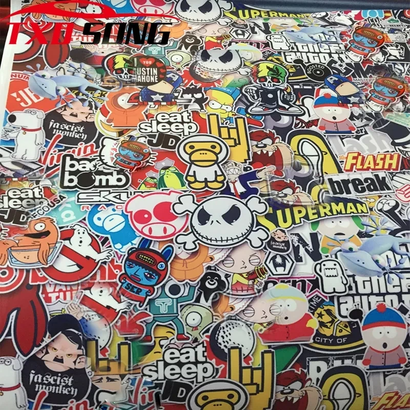 200x Vinyl Decal Graffiti Stickers Cartoon Cool Bomb Car Luggage Laptop Skate UK 