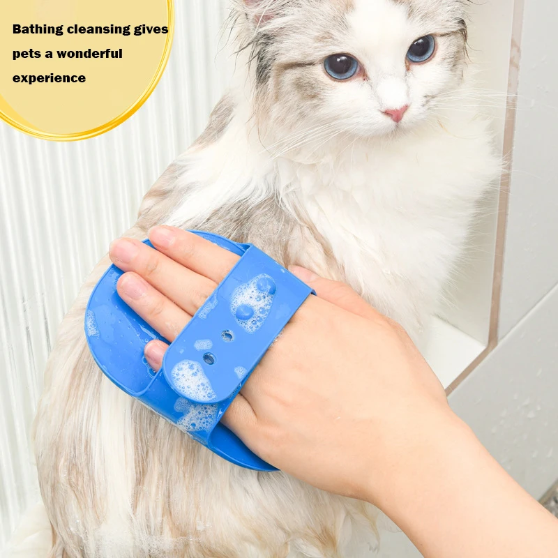 

Soft Rubber Dog Cat Brush Pet Bath Silicone Comb Massage Comb Hair Remover Pet Supplies Dog Grooming Wash Cleaning Equipment