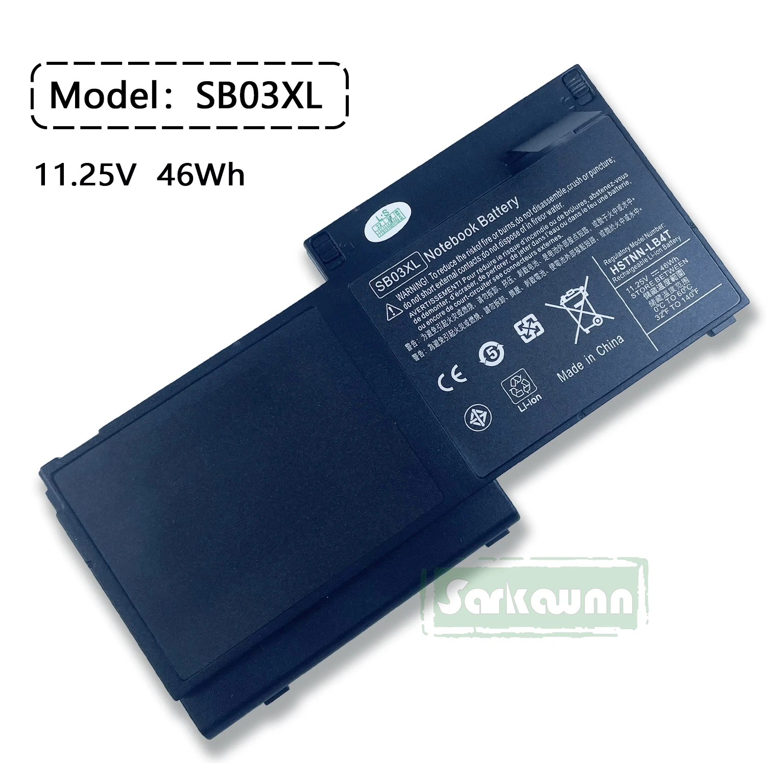 Sarkawnncl Preço Razoável 11.25v 46wh Sb03xl Bateria do Portátil para hp Elitebook 725 Series - Imagem 2